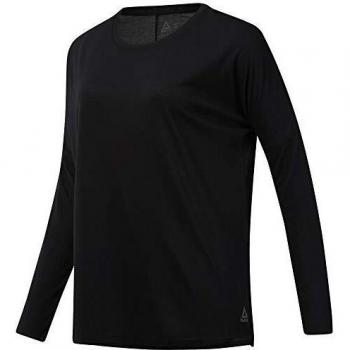 Reebok Wor Supremium Long Sleeve Camiseta, Mujer, Negro, 2XS