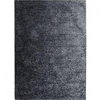 INTENSE - Alfombra texturizada vintage para decoración de interiores en salón o dormitorio 120 x 170 cm Azul Ceniza
