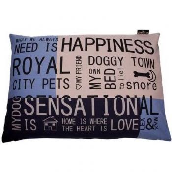 Funda Para Cama Perro Happiness Azul 100x70cm Lex&Max