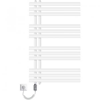Radiador Toallero de Baño LuxeBath ECD Alemania 600 x 1000 mm Blanco con Varilla Calefactora 600W