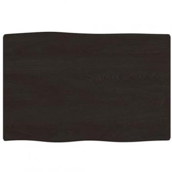 Tablero mesa madera tratada roble borde vivo marrón 60x40x2 cm