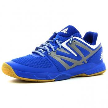 adidas Adipower Stabil J - Zapatillas para niño, color azul / gris / blanco, talla 33