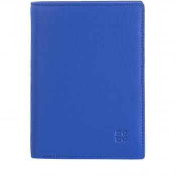 Cartera mediana vertical de hombre Dudu de piel con solapa interior y tecnología RFID, diseño multicolor