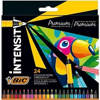 24 Rotuladores de Colorear Premium Intensity BIC