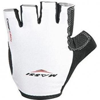 Massi Comp Tech - Guantes de ciclismo unisex, color blanco, talla M