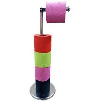 Removable Arm Chrome Metal Toilet Paper Holder with 180º Rotation