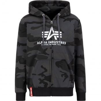 Alpha Industries Basic Zip-Up Hoodie Black Camo