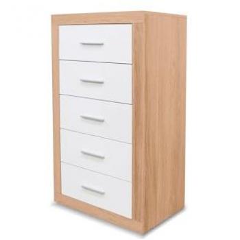 Sinfonier Kiara 5 Cajones Cambria y Blanco 60x108 cm