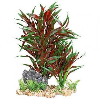 Trixie - Plantas Plástico Con Grava 18Cm, 0.3KG