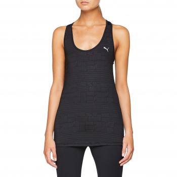 Puma Essential Layer Graphic Tank Top, Primavera/Verano, Mujer, Color puma Black/Solstice Gel, tamaño Small