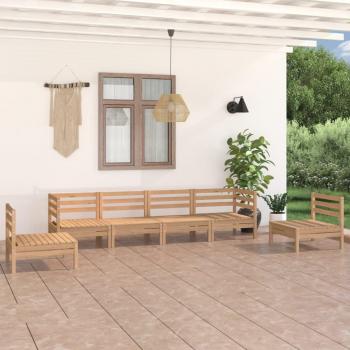 6 Piece Solid Pinewood Garden Lounge Set