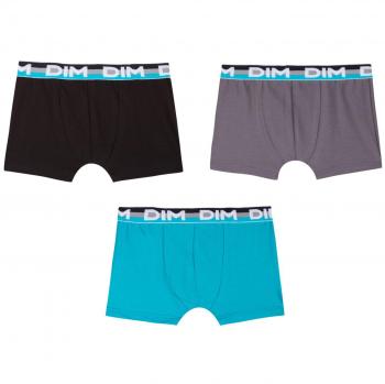 Dim Lot de 3 Boxers, Boxer Niño, Negro