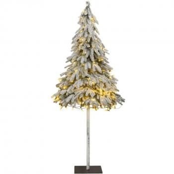 Flocked Snow Artificial Christmas Tree with 300 LEDs - 180 cm (70.9)