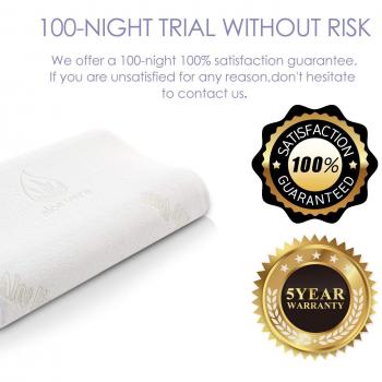 Amazon Brand - Umi Almohada hipoalergénica Certipur Ergonómico rallado Almohada de Espuma viscoelástica con Tecnología AirCell y Cubierta Lavable de Aloe Vera