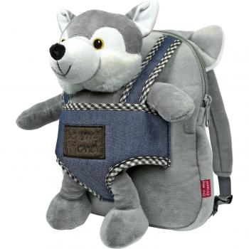Mochila reversible + peluche Husky Harry 26cm