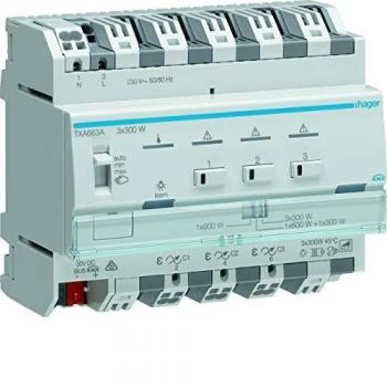 Hager – txa663 a Universal Blackout 3 x KNX Easy, 3 X 300 W, ESL/LED