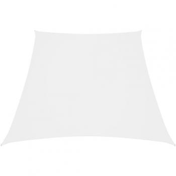 Toldo de vela trapezoidal de tela oxford blanco 4/5x3 m