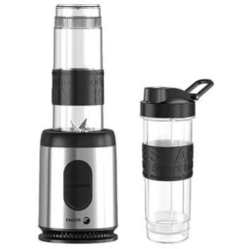 Licuadora Fagor FG2241 Sport - 570 ml, 300 W, Cuerpo de Acero, 2 Botellas y Recetas Incluidas
