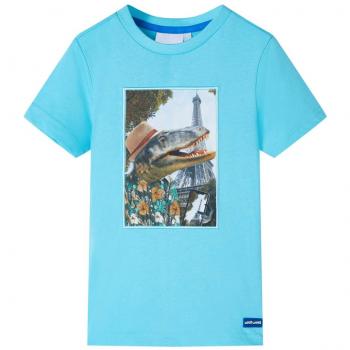 Camiseta infantil aguamarina 128