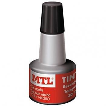 MTL 79537 - Tinta tampones y sellos, 30 ml, color negro