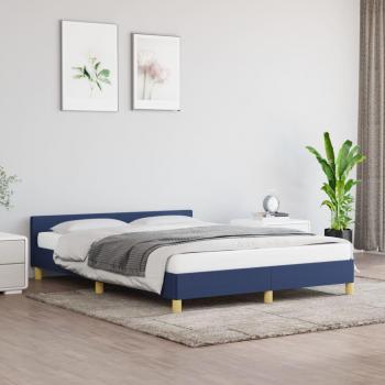 Cabecero azul 140x200 cm con tela vidaXL Estructura de cama con cabecero tela gris taupe azul 140x200 cm