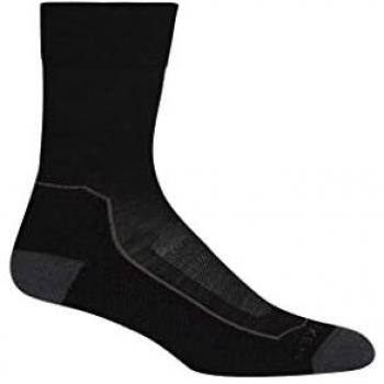 Calcetines Icebreaker Hike+ Light Crew Merino para mujer en color negro y morado, talla L