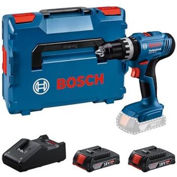 Taladro Atornillador Inalámbrico Bosch Professional GSB 18V-25 con 2 Baterías GBA 2.0 Ah y Cargador en L-BOXX