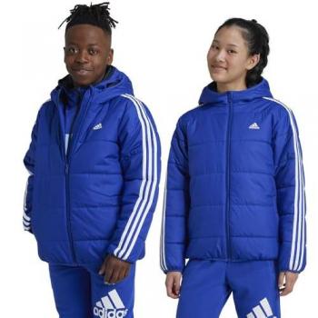 Adidas Kids' Essentials 3-Stripes Padded Down Jacket - Semi Lucid Blue/White, Size 9-10Y