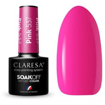 Claresa UV LED Nail Polish Collection Hybrid Manicure Soak Off - 5ml Pink Color No. 537