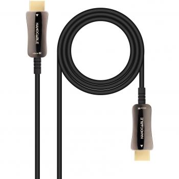 Nanocable 10.15.2120 Cable HDMI V2.1 AOC 8K@60Hz 4K@120Hz 48Gbps Macho a Macho, Negro, 20 metros