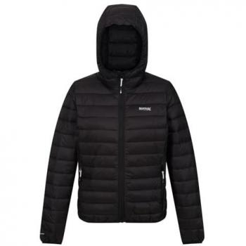 Regatta Women's Black Water-Repellent Hooded Marizion Padded Jacket Size 8