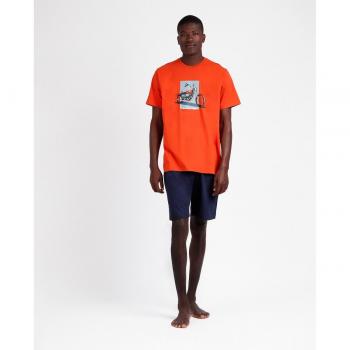 Pijama Manga Corta Orange Old School Rider - Hombre