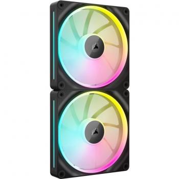 Corsair PWM iCUE LINK LX140 RGB Expansión de Ventilador Dual 140 mm Negro, Ventilador, CO-9051028-WW, sistema de refrigeración para ordenador, Carcasa del ordenador, Ventil
