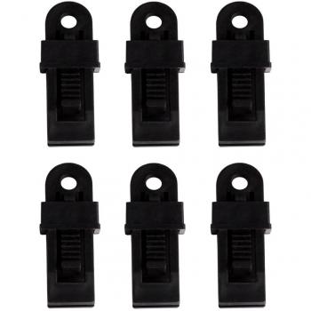 Andux Zone Clip para Lona Abrazadera Tienda Clips Toldo Negro Pack6 FBJ-01