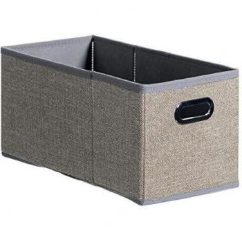 Caja de almacenamiento plegable beige jaspeado 15x31cm