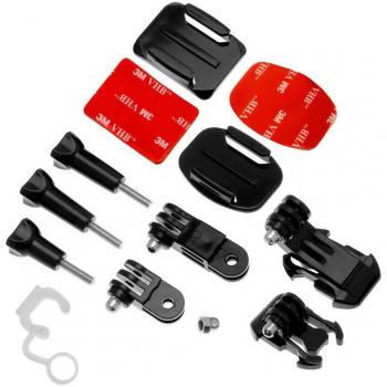 OcioDual Pegatina Soporte Casco Bici Moto Camara Accesorios para GoPr Hero 8 7 6 5 4 3 HD Black SJCAM 4000 Xiaomi Yi 4K Set Kit