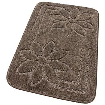 Alfombra de baño antideslizante absorbente 100% Made in Italy marrón 50x110 cm