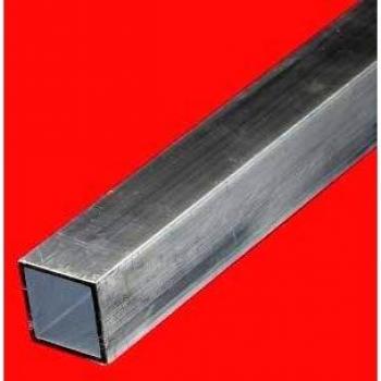 Tubo cuadrado de aluminio 40x40 mm, largo 4 metros, grosor 4 mm