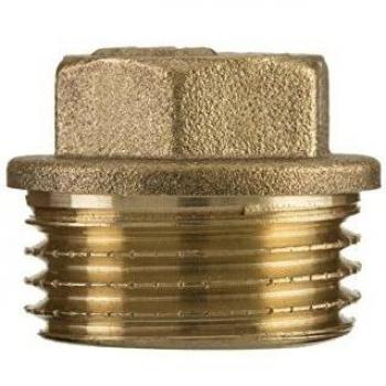Tapa de Protección Hexagonal de Latón Macho para Tubería de 3/4 Pulgadas