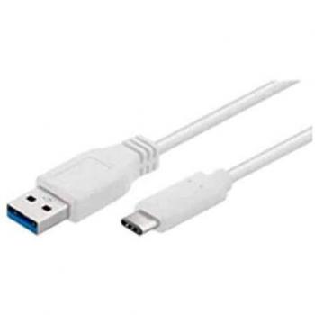 Cable USB Microconnect USB3.1CA1W de 1 m, USB A a USB C, Blanco, USB 3.2 Gen 1 (3.1 Gen 1)