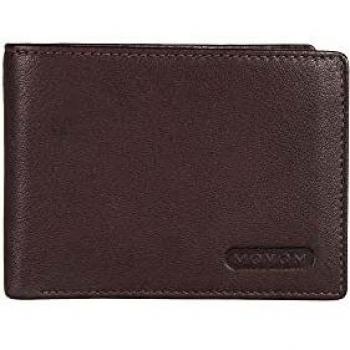 Movom Rectangle Cartera horizontal con monedero Marrón 12,5x9,5x1 cms Piel