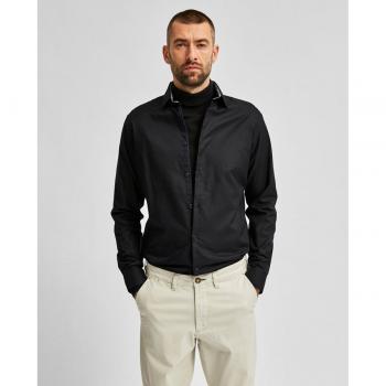 Selected Homme Slim Fit Oxford Dress Shirt Black