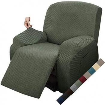 MAXIJIN Funda de Sillón Relax Stretch Funda Sofá 1 Plaza Reversible con Bolsillo Protector de Sofá