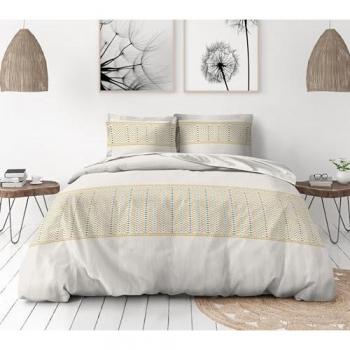 Juego de Funda Nórdica HOME LINGE PASSION Beige 220 x 240 cm 100% Algodón 3 Piezas