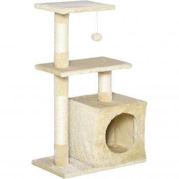 Árbol Rascador para Gatos PawHut 50x30x81,5 cm