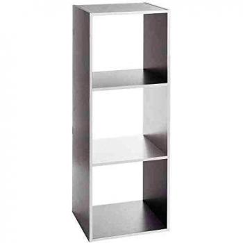 5 Five 83483 Estanteria Madera para 3 Cajas Organizadoras, 34.4x32x100.5 cm, Blanco