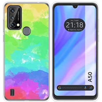 Funda Silicona Transparente Personalizada Acuarela 03 para Blackview A50