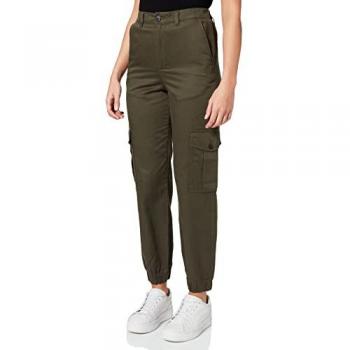 JJXX Women's Relaxed High Waist Cargo Trousers Holly in Forest Night