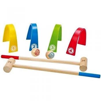 Hape - Croquet de colores, juego en aire libre
