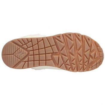 Zapatillas de Senderismo Skechers Uno Fall Air para Niña, Botines con Cremallera, Suela Plano y Amortiguación Air, Color Beige, Talla 29 EU